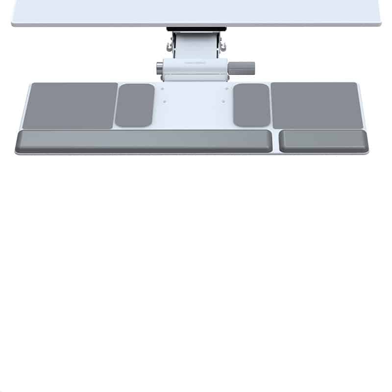humanscale support clavier grand plateau blanc showroomaudio