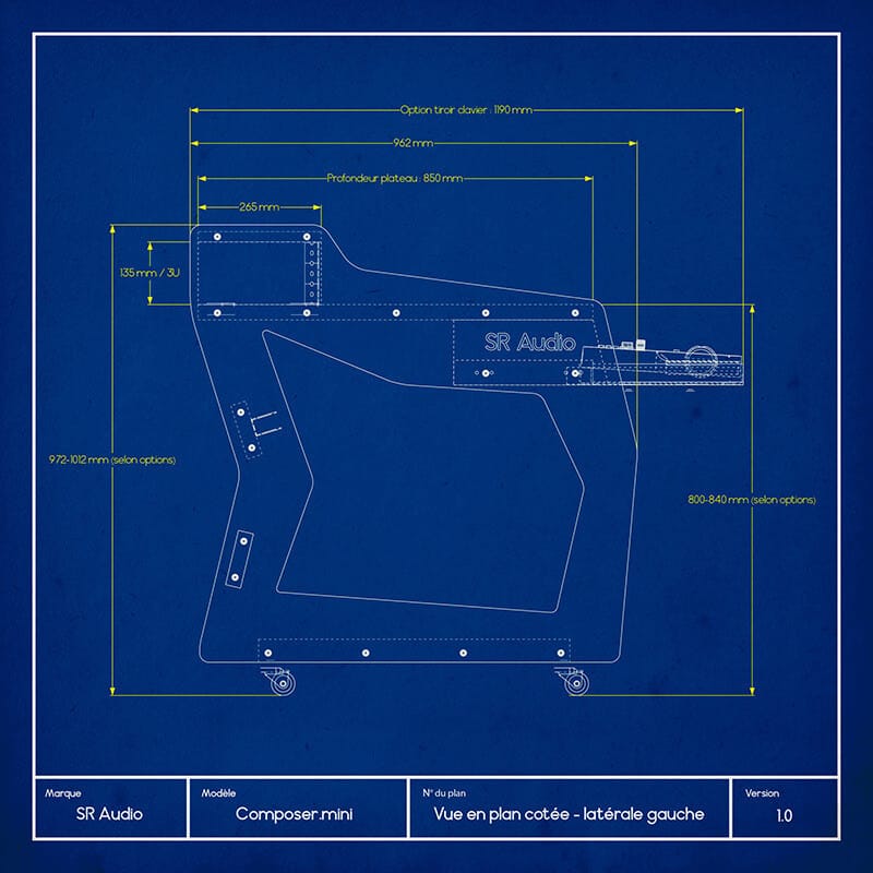 SR AUDIO Composer.mini-Blueprint latéral showroomaudio.