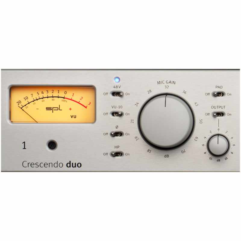 SPL Crescendo Duo V2, Dual-Channel Microphone Preamplifier w/ 120V  Technology